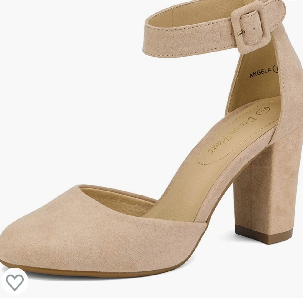 Nude faux heels